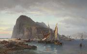 Vilhelm Melbye Shipping off Gibraltar china oil painting artist